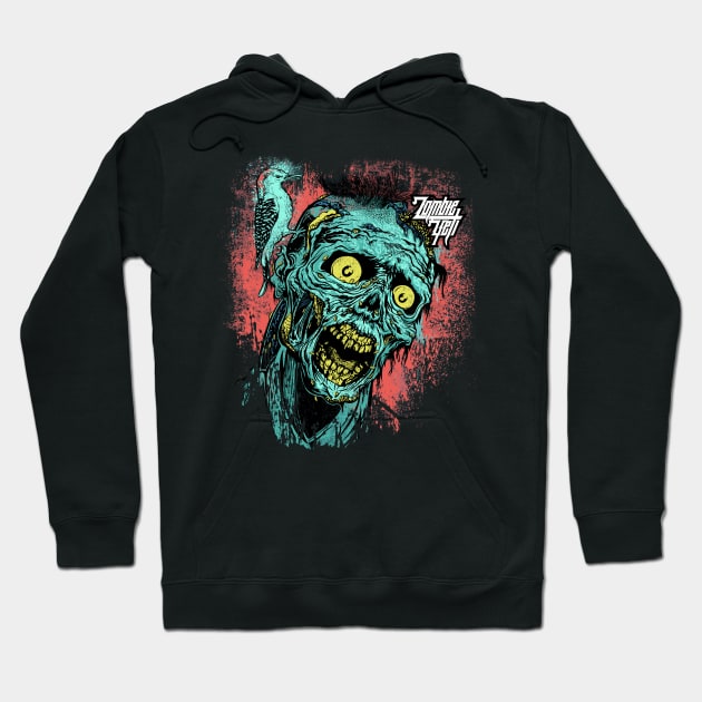 Zombie Meets Woodpecker LOGO Hoodie by ZombieYeti